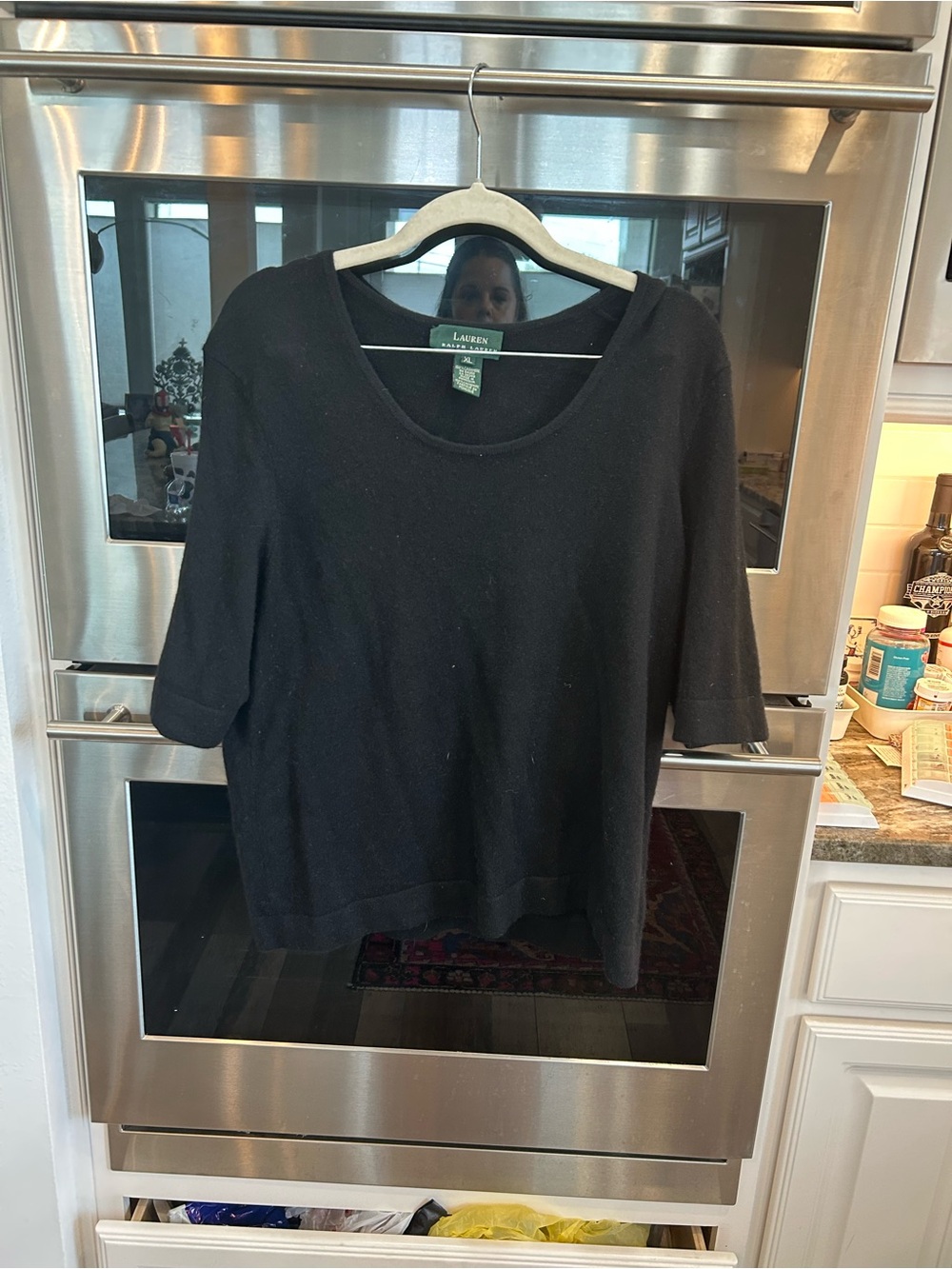 Lauren Ralph Lauren cashmere Scoop Neck sweater size XL slight wear GUC